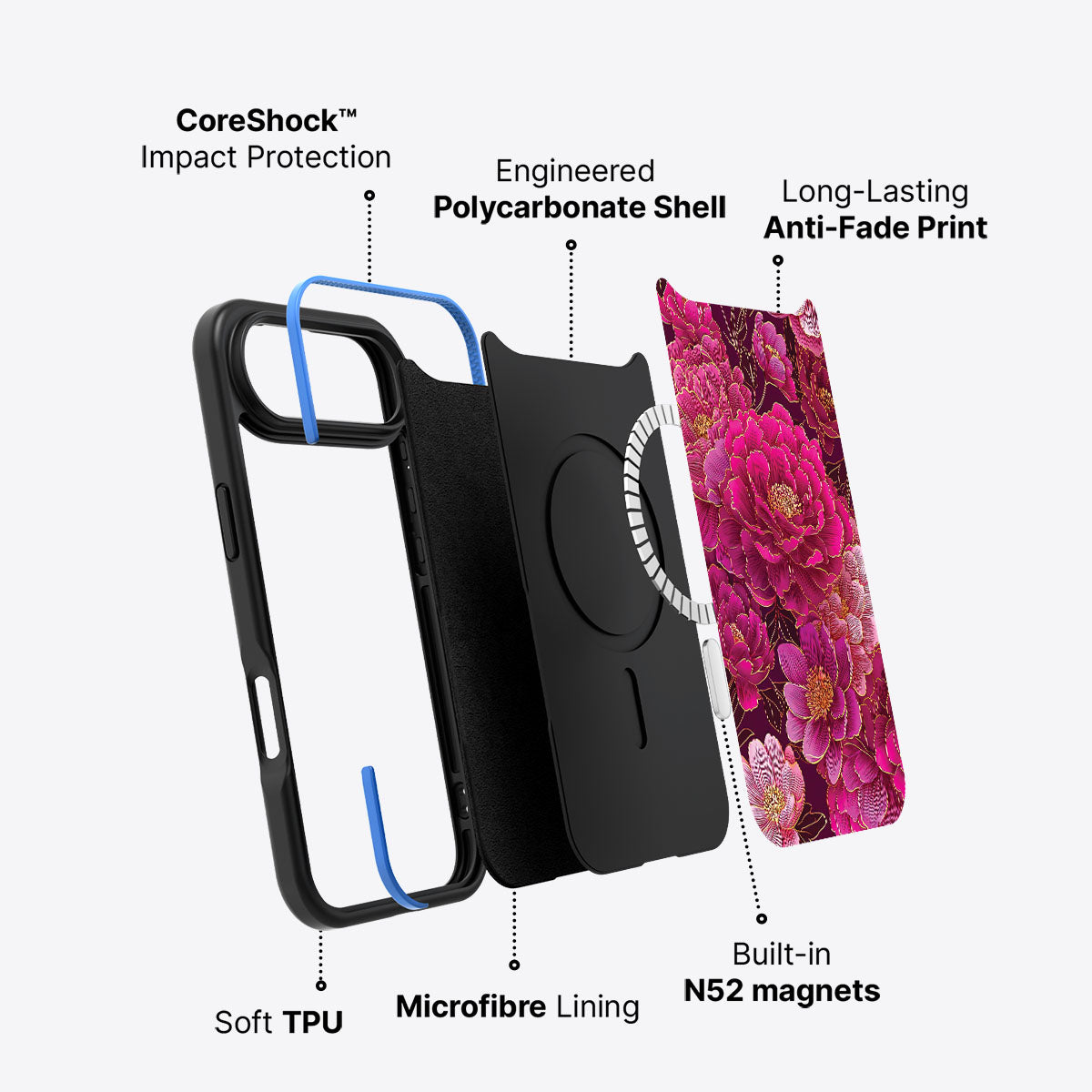 iPhone Air case construction – Pink Reverie phone case