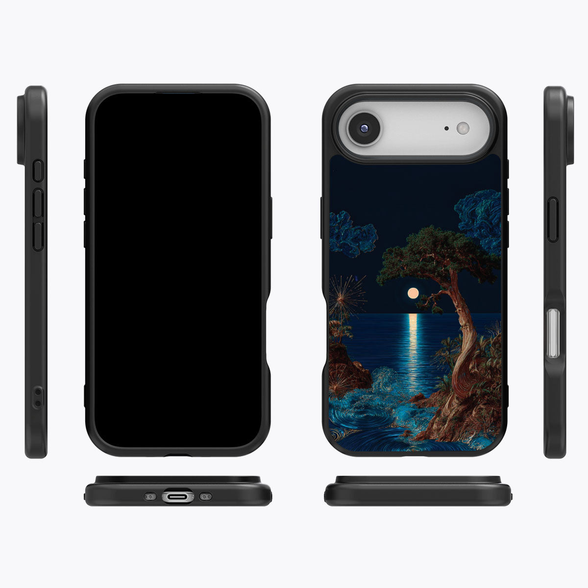 Quiet Moon iPhone Air case cover – multi-angle view