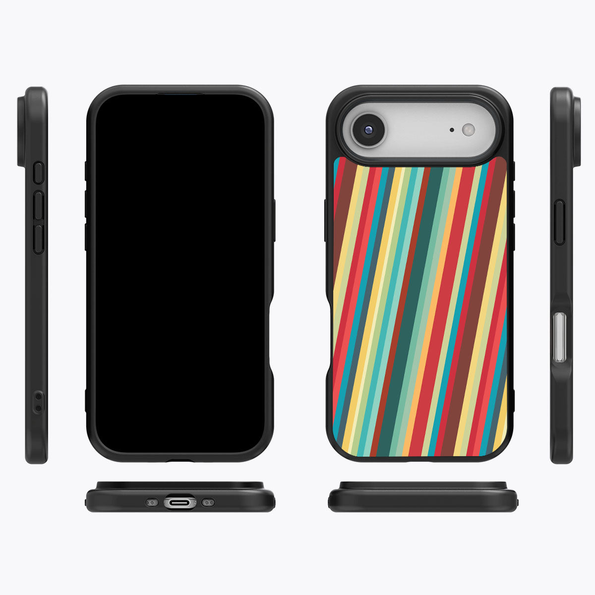 Retro Stripes - iPhone 17 Air Case #case type_core (magsafe), #case type_core (non magsafe)