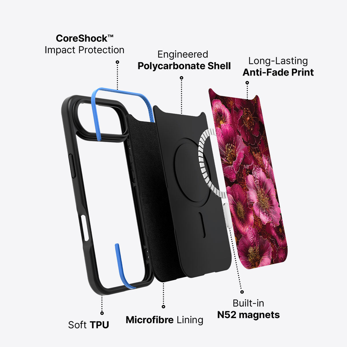 Ruby Flora - iPhone 17 Air Case #case type_core (magsafe)