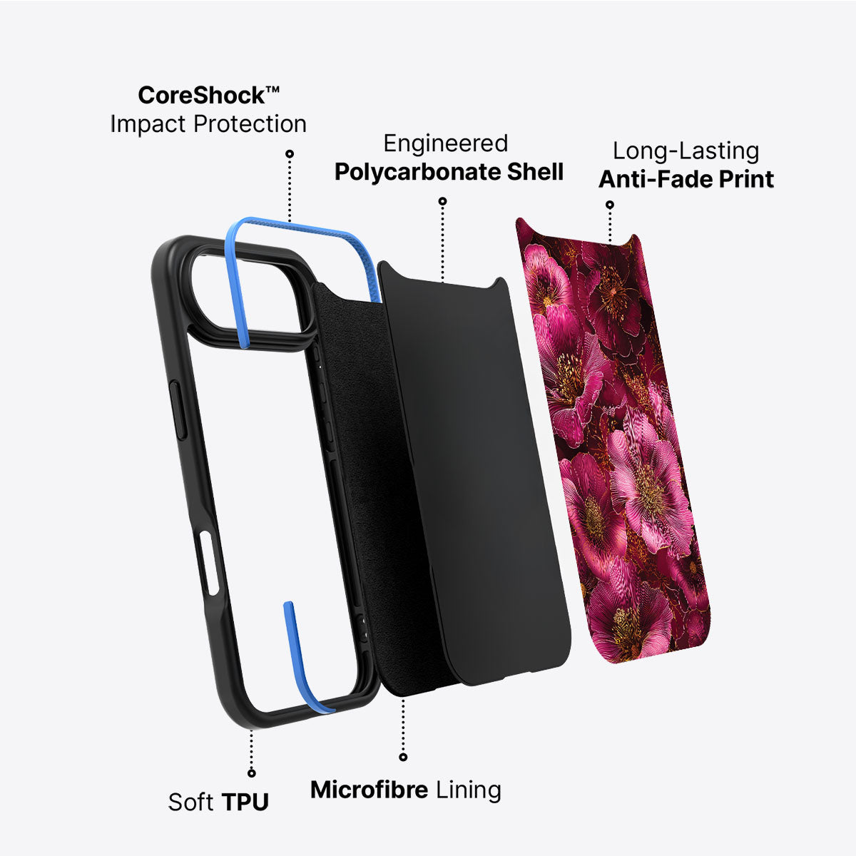 Ruby Flora - iPhone 17 Air Case #case type_core (non magsafe)