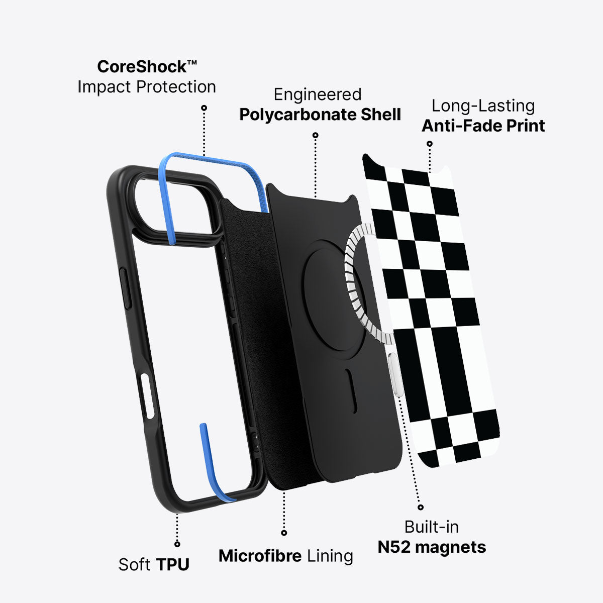 Skewed Checks - iPhone 17 Air Case #case type_core (magsafe)