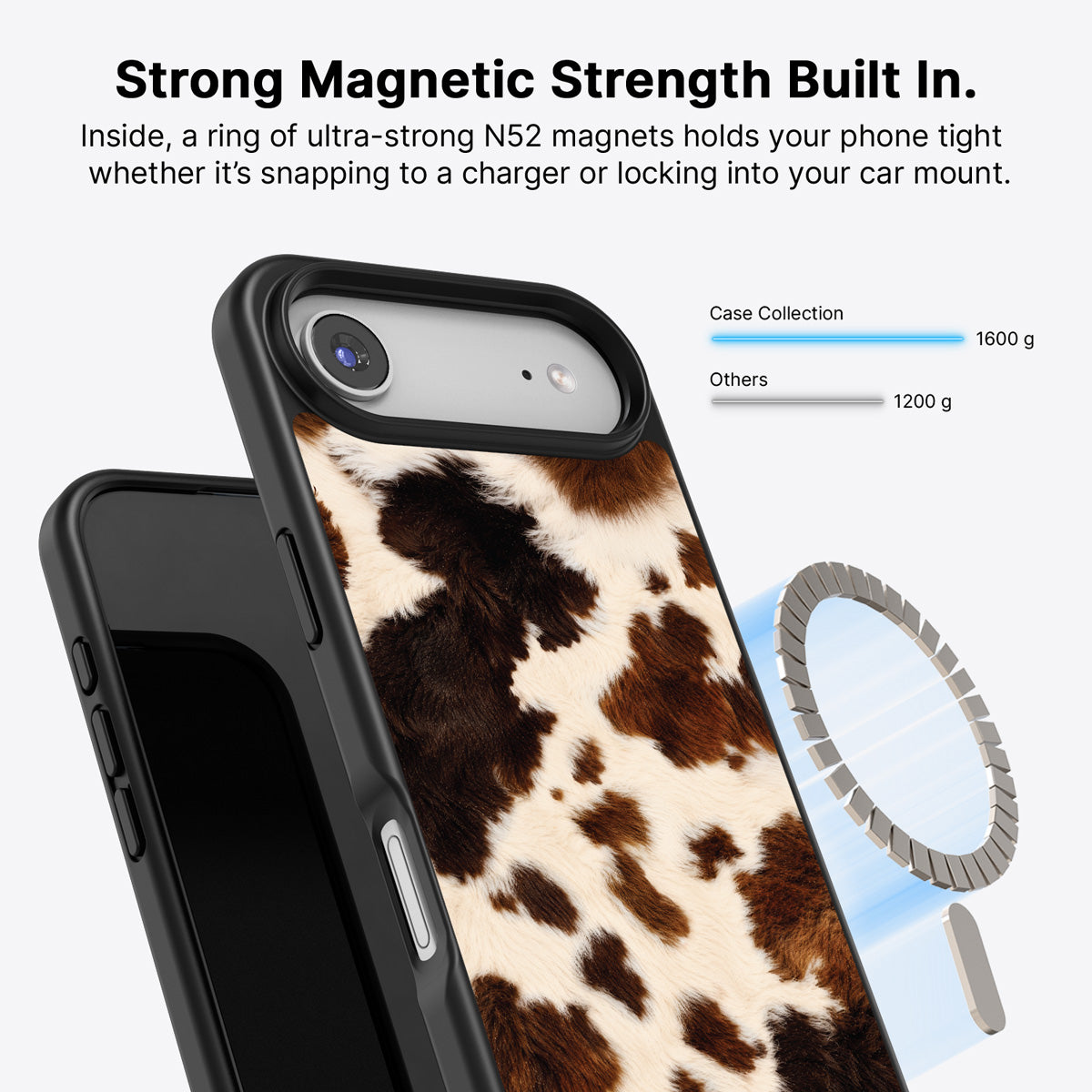 Cowhide Designer iPhone Air Case – Swiss Cow | MagSafe