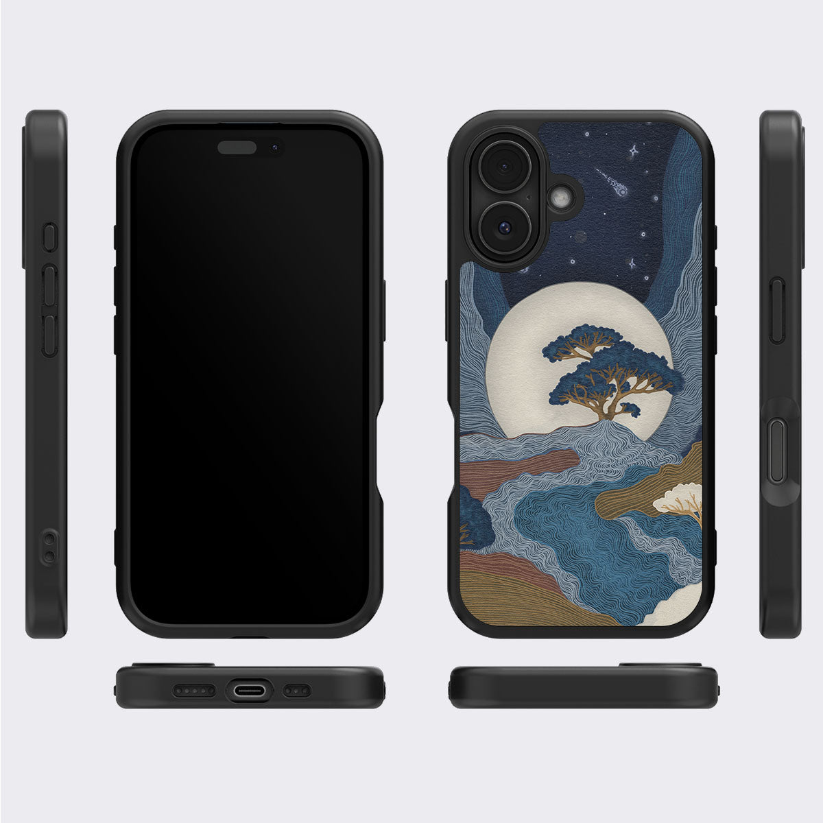 Aura Farming iPhone 17 case cover – multi-angle view