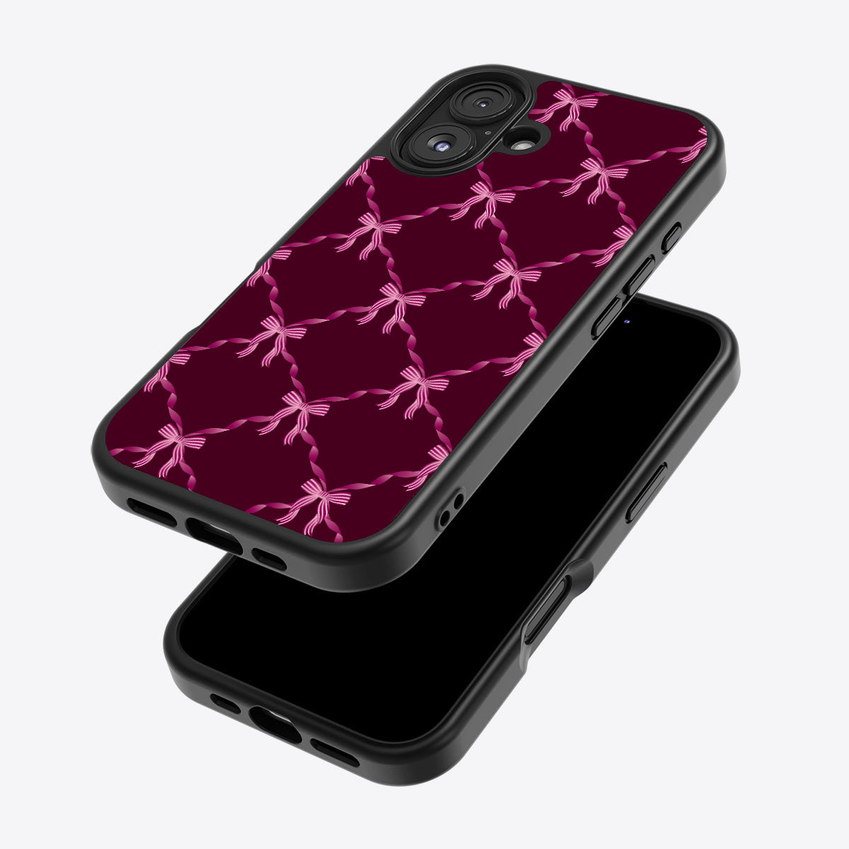 Bordeaux Bow - iPhone 17 Case