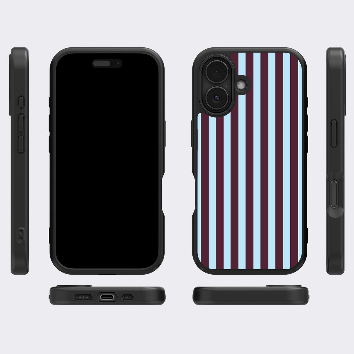 Cabernet Column iPhone 17 case cover – multi-angle view