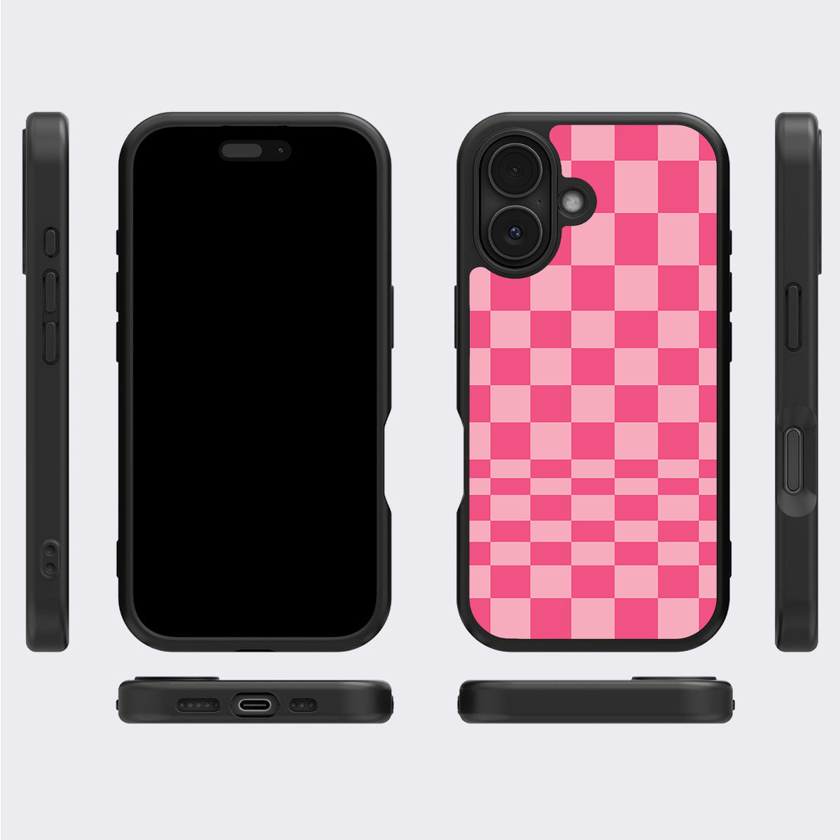 Candy Check iPhone 17 case cover – multi-angle view