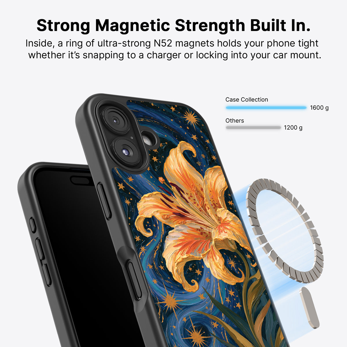 iPhone 17 MagSafe case – Celestial Bloom design
