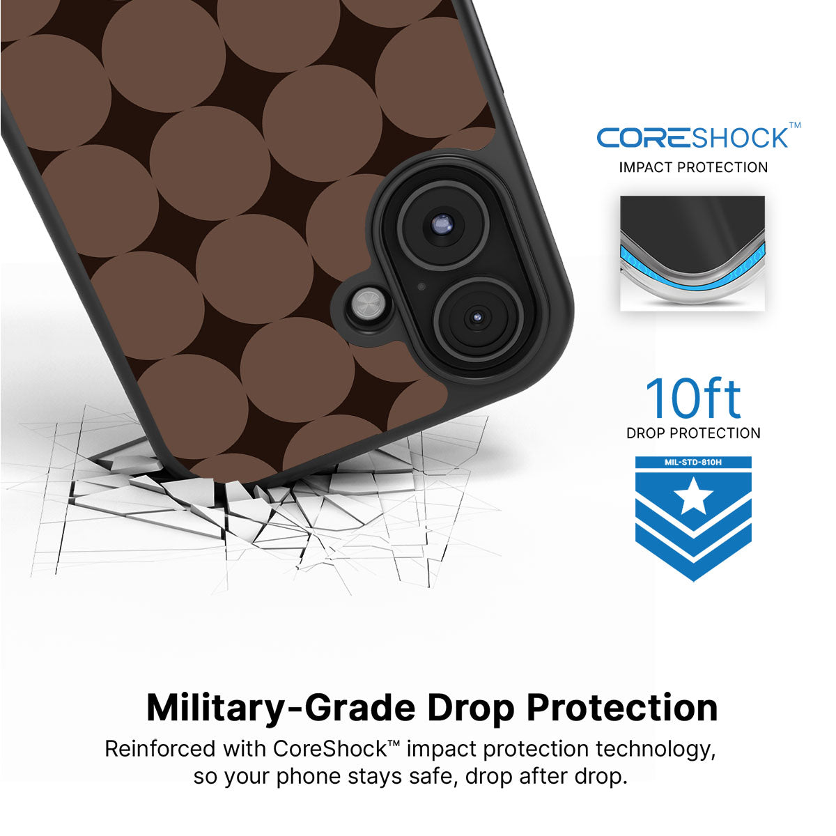 Choco Buttons - iPhone 17 Case #case type_core (magsafe), #case type_core (non magsafe)