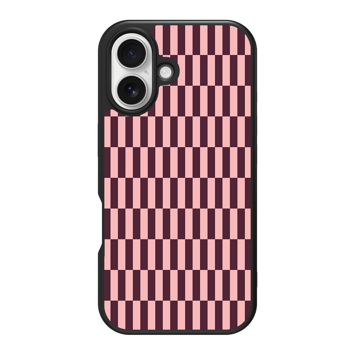 Claret Stack design back view – iPhone 17 case