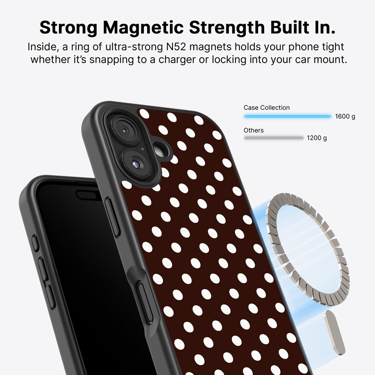 iPhone 17 MagSafe case – Cocoa Confetti design