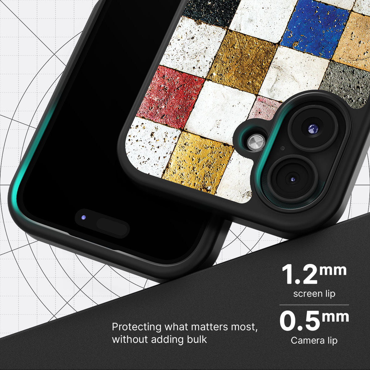 Heritage Mosaic slim iPhone 17 phone case