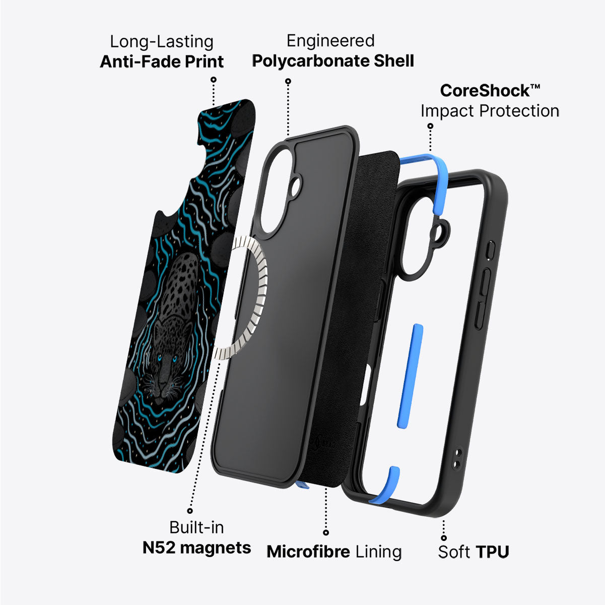 Midnight Panther - iPhone 17 Case, #case type_core (magsafe)