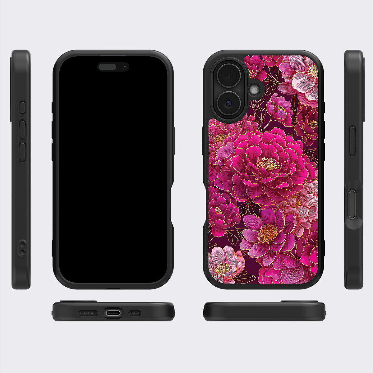 Pink Reverie iPhone 17 case cover – multi-angle view