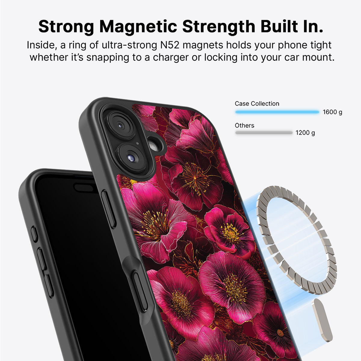 iPhone 17 Case with MagSafe – Ruby Flora