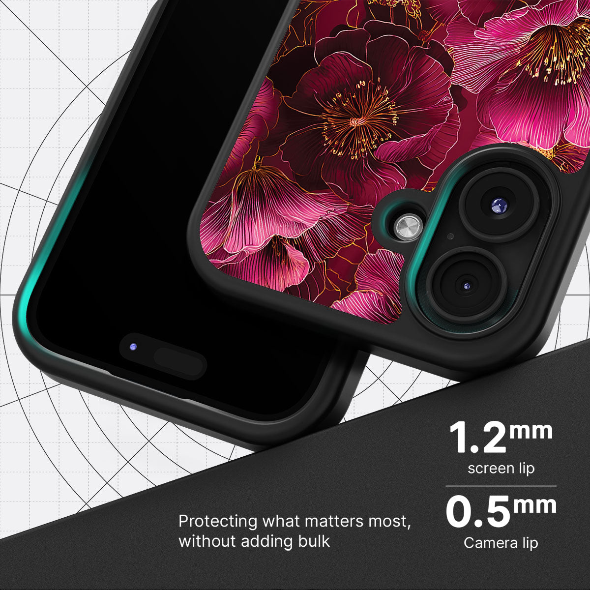 Ruby Flora - iPhone 17 Case #case type_core (magsafe), #case type_core (non magsafe)