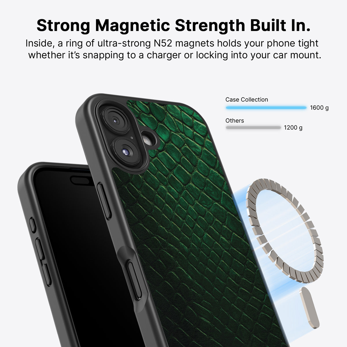 Green Designer iPhone 17 Case – Slytherin Senses | MagSafe