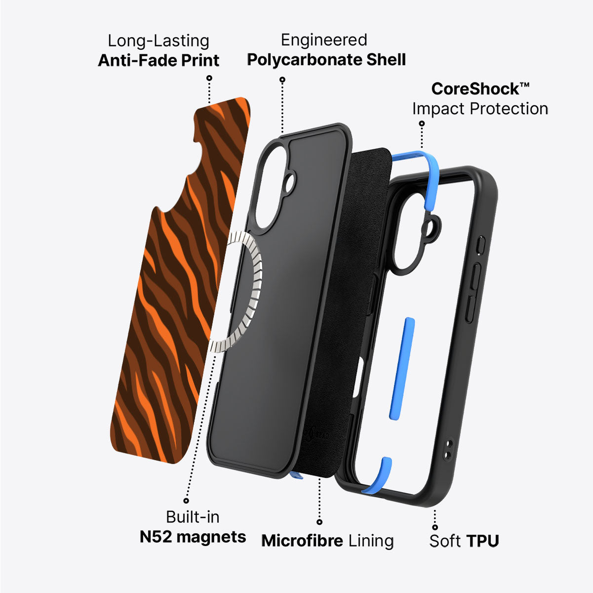 Tiger Trace - iPhone 17 Case #case type_core (magsafe)