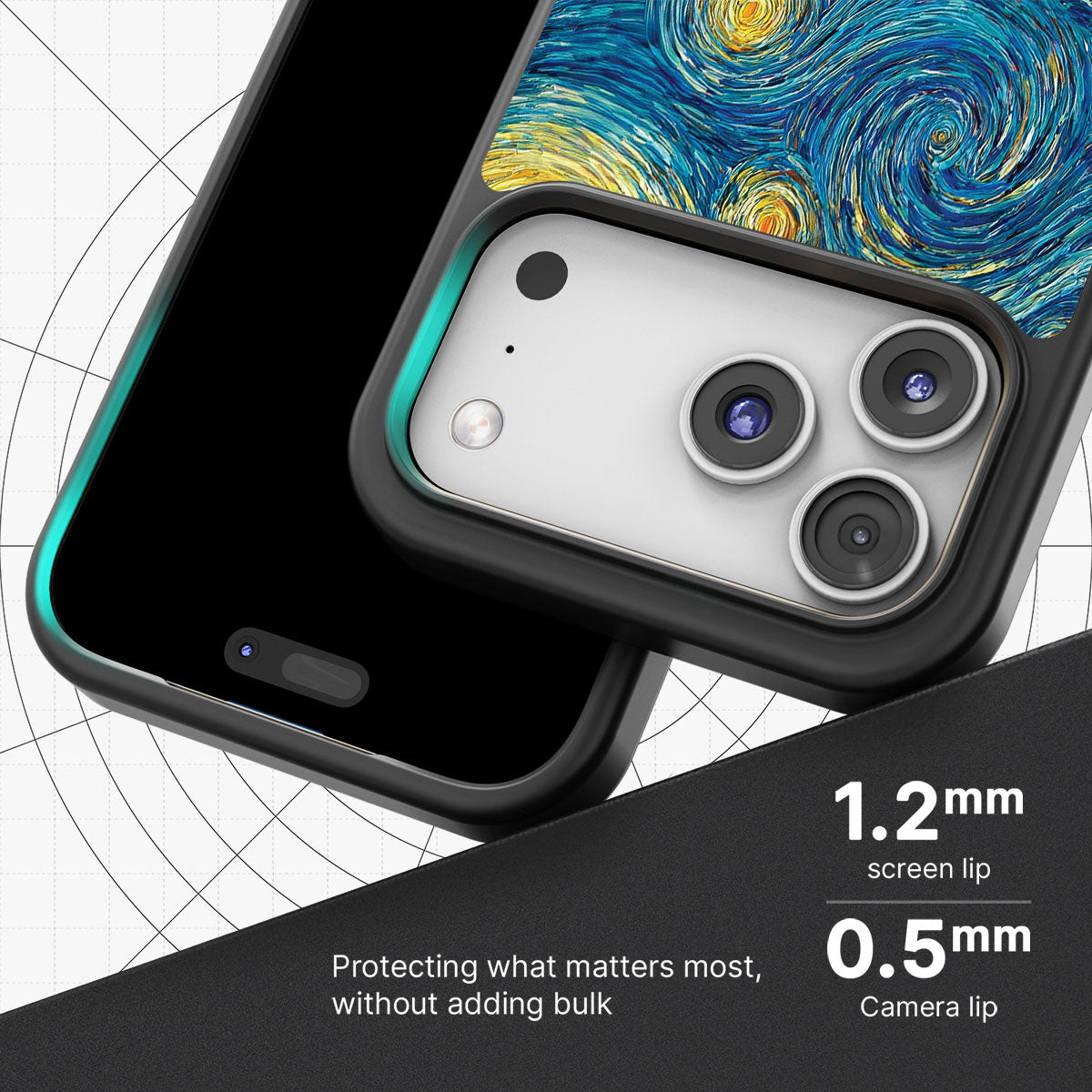 Astral Waves slim iPhone 17 Pro phone case