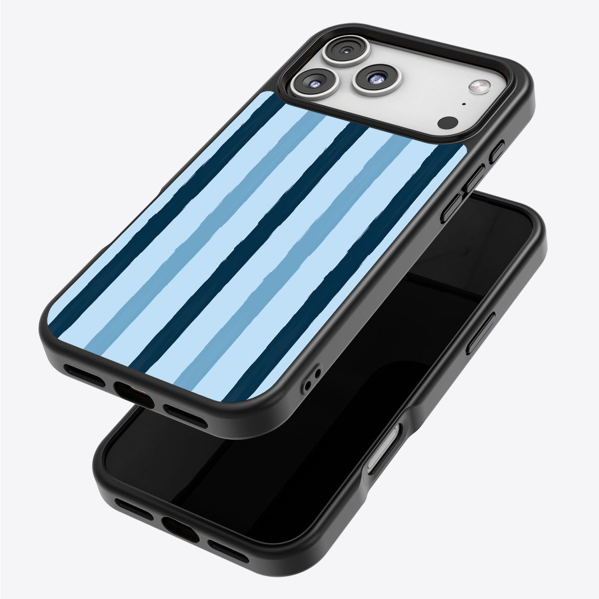 Blue Watercolor Stripes - iPhone 17 Pro Case #case type_core (magsafe), #case type_core (non magsafe)