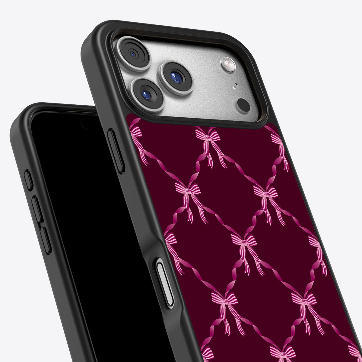 Bordeaux Bow - iPhone 17 Pro Case