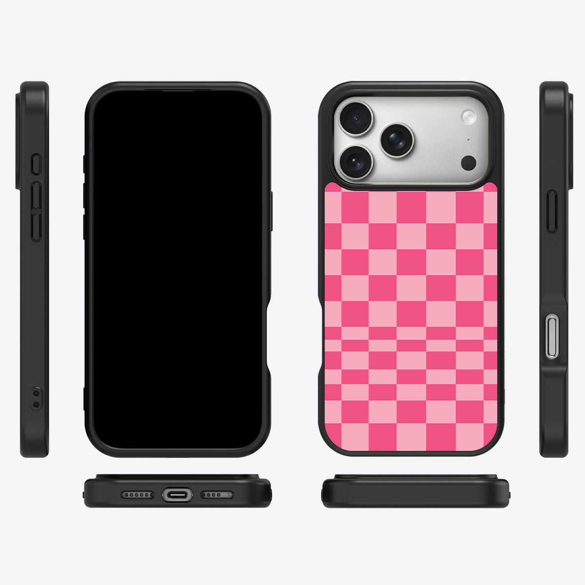 Candy Check iPhone 17 Pro case cover – multi-angle view