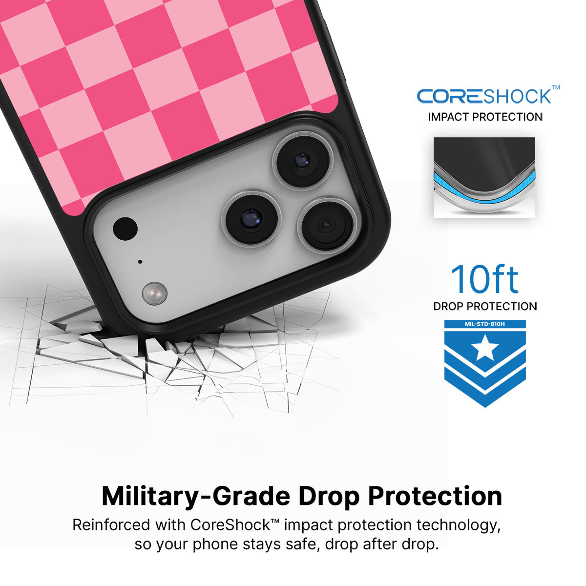 Candy Check iPhone 17 Pro case with drop protection