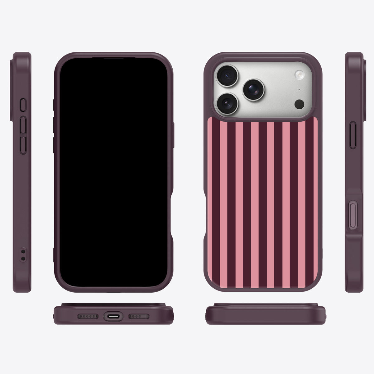 Candy Column iPhone 17 Pro case cover – multi-angle view