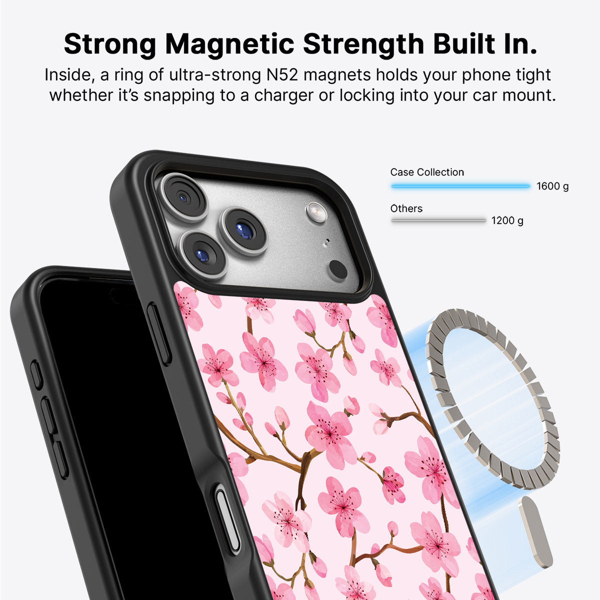 iPhone 17 Pro MagSafe case – Cherry Blossom design