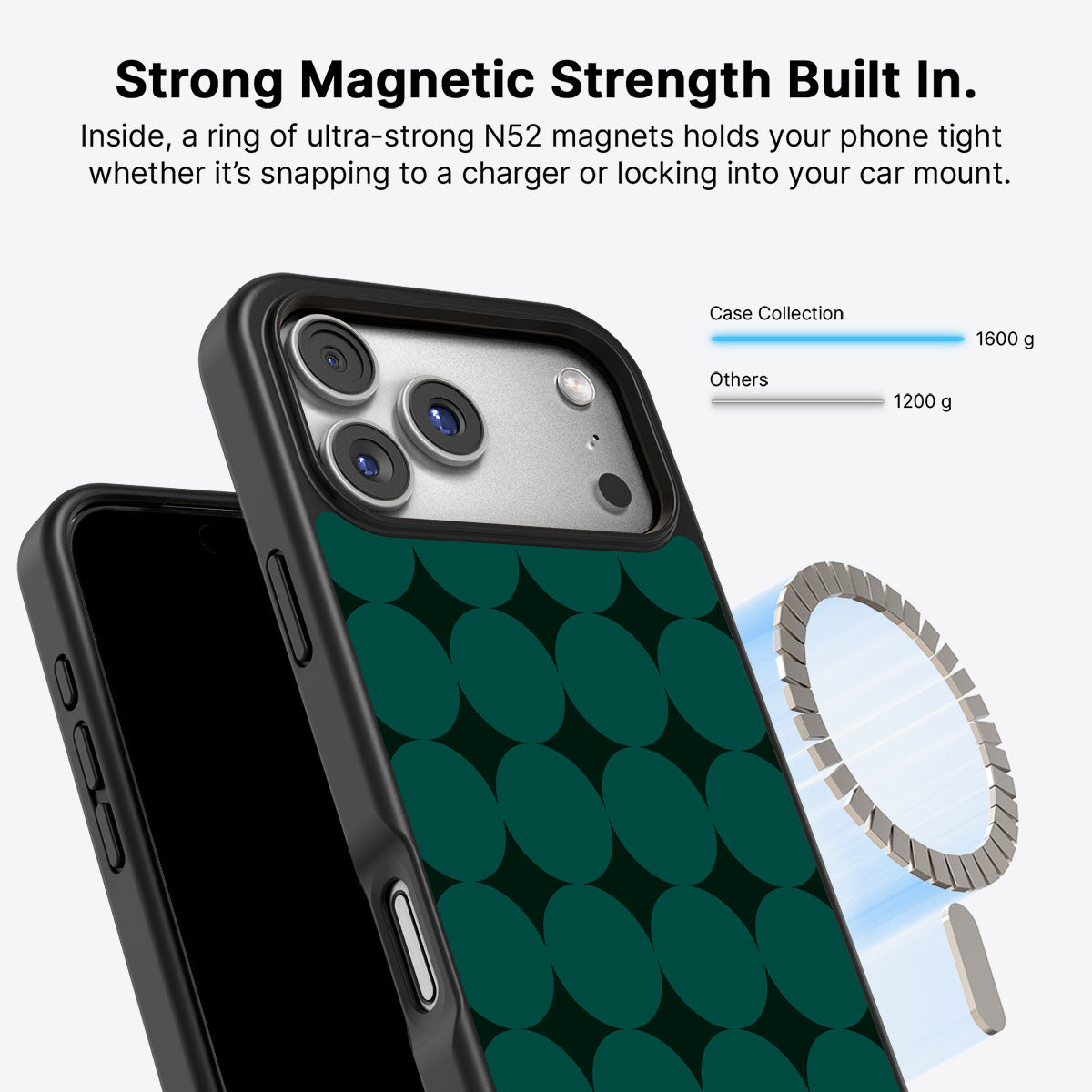 iPhone 17 Pro MagSafe case – Emerald Bed design