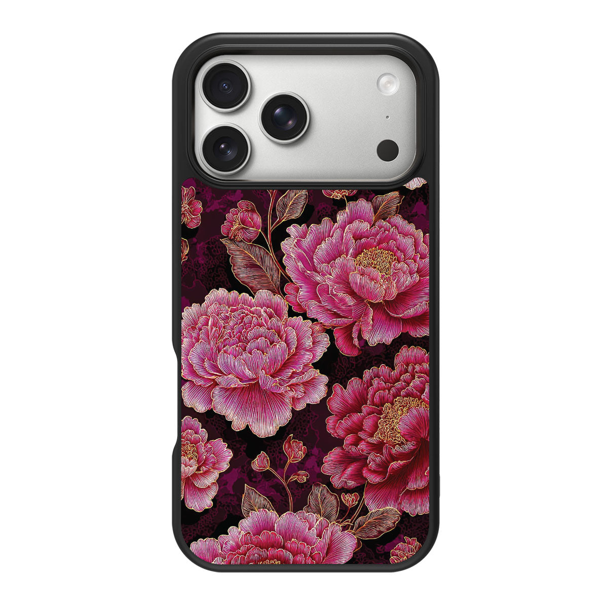Topgraph Compatible With Iphone 17 Case Magsafe Clear,Magnetic Transparent Designer Cute Silicone Phone Cover Cases For Women - Brown Botanical Flowers