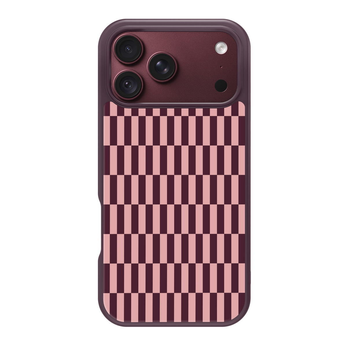 Garnet Stack design back view – iPhone 17 Pro case