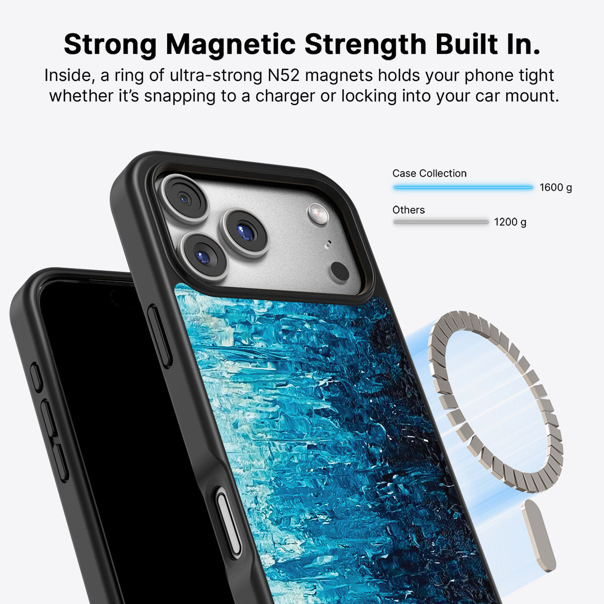 Indigo Impasto - iPhone 17 Pro Case #case type_core (magsafe)