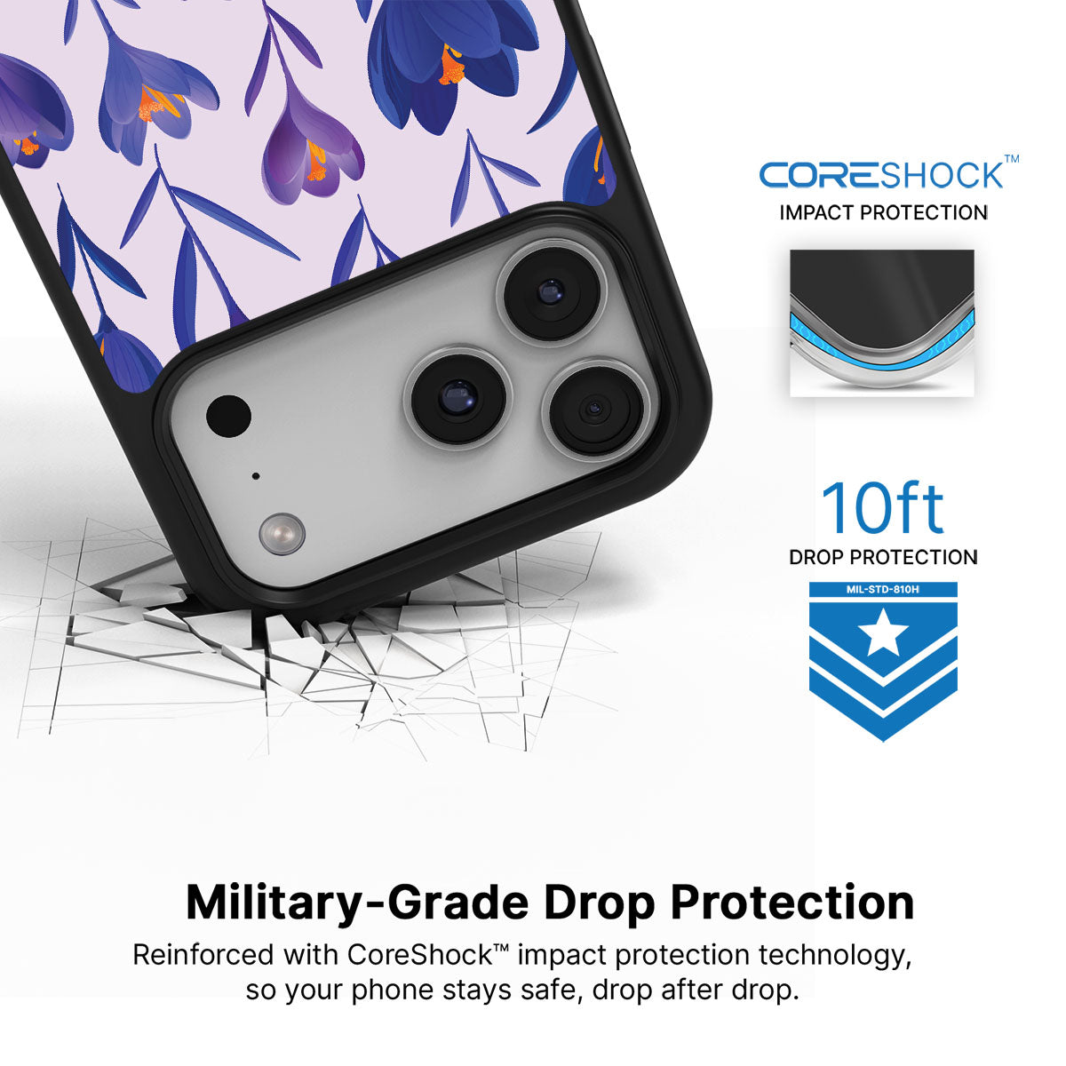 Midnight Crocus - iPhone 17 Pro Case #case type_core (magsafe), #case type_core (non magsafe)