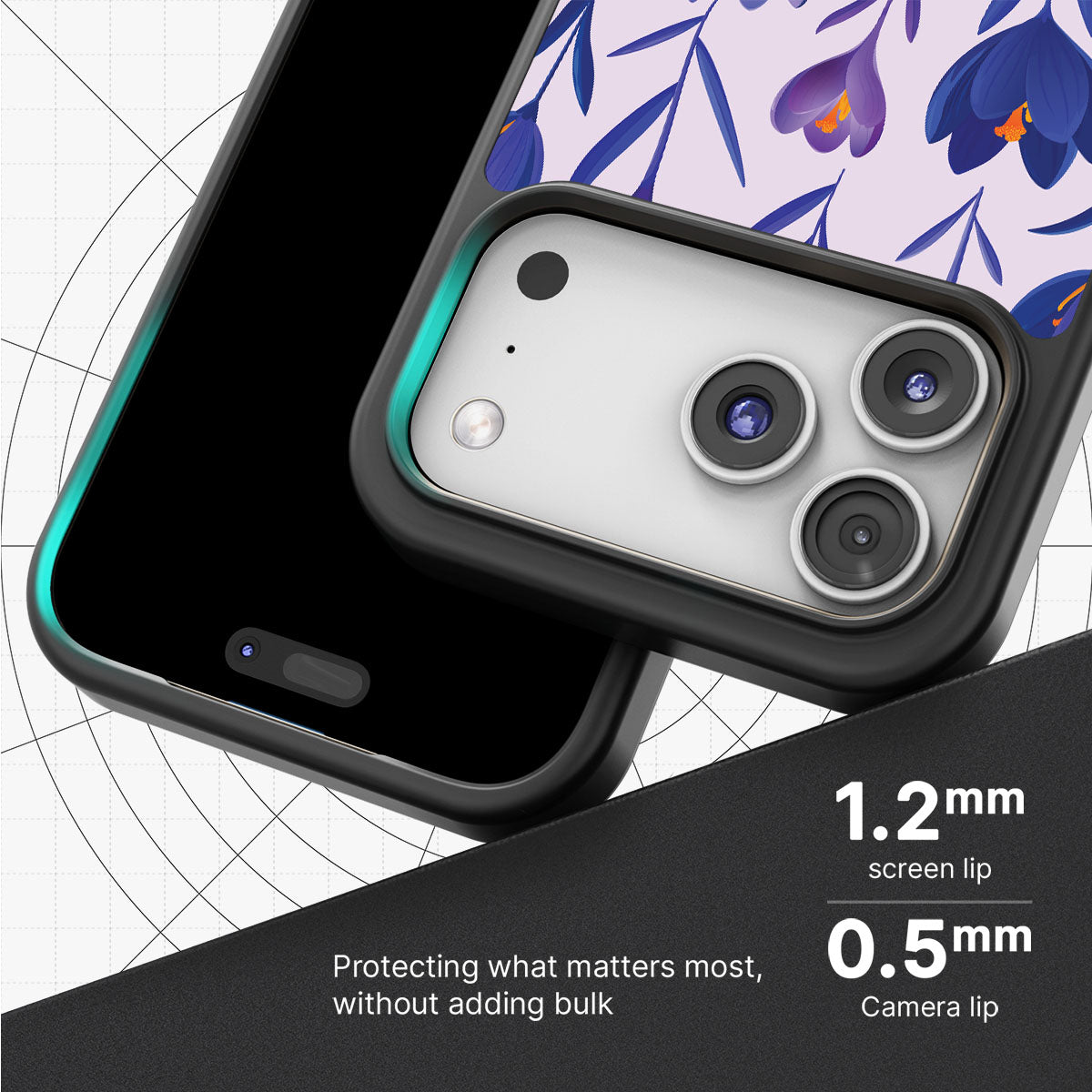 Midnight Crocus - iPhone 17 Pro Case #case type_core (magsafe), #case type_core (non magsafe)