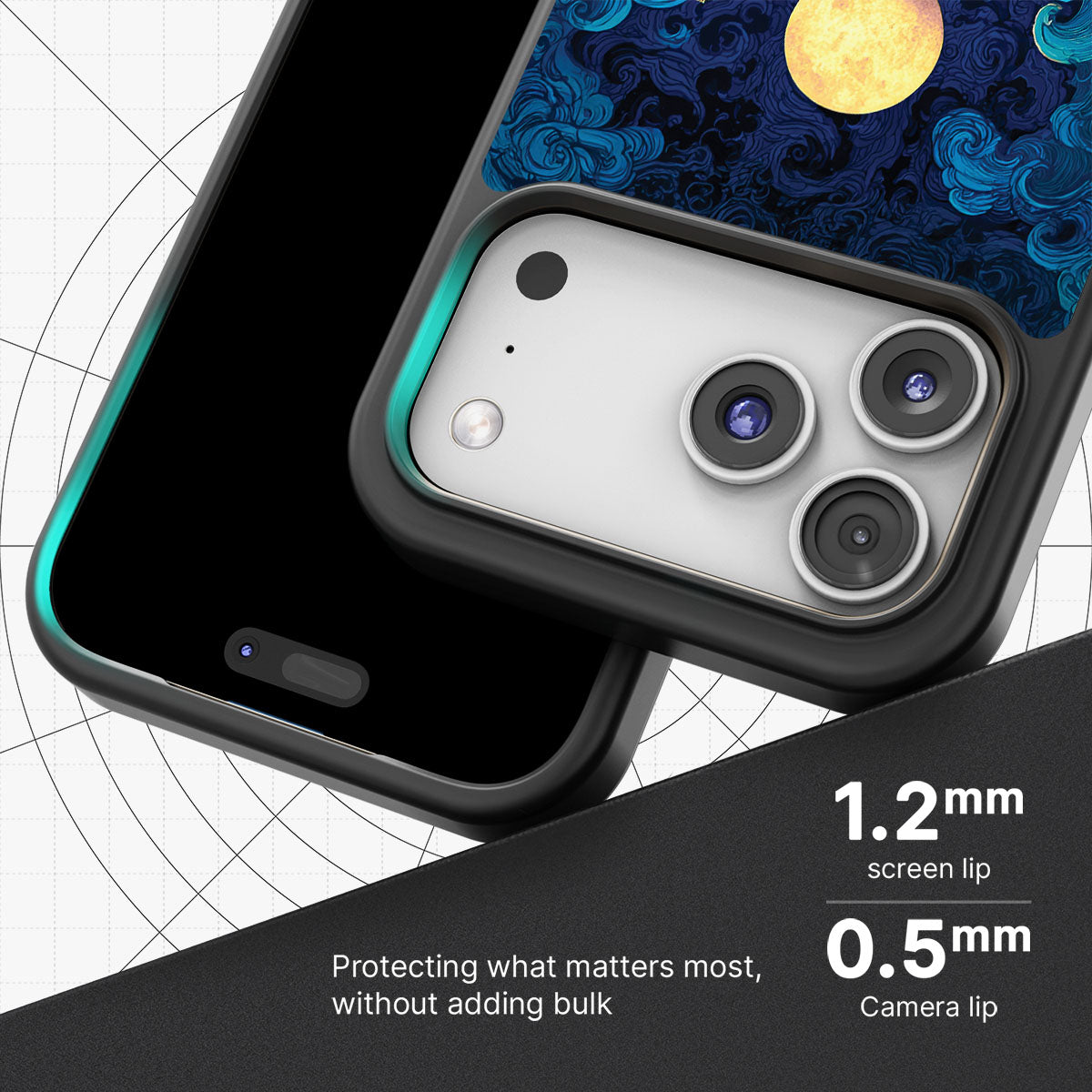 Moonlit Tide - iPhone 17 Pro Case #case type_core (magsafe), #case type_core (non magsafe)