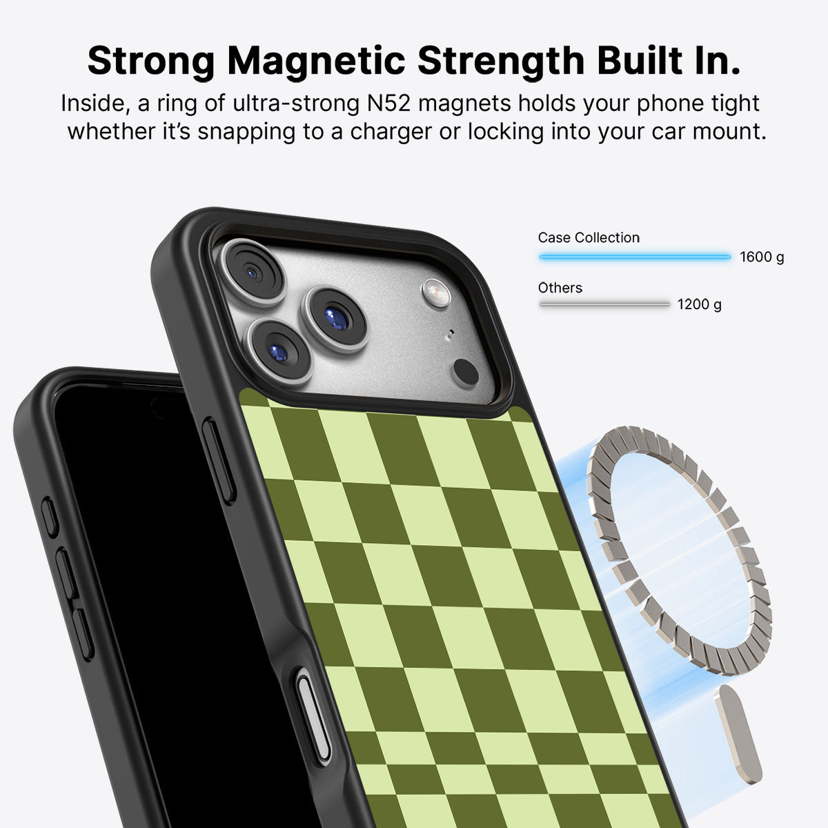 iPhone 17 Pro MagSafe case – Olive Meadow design