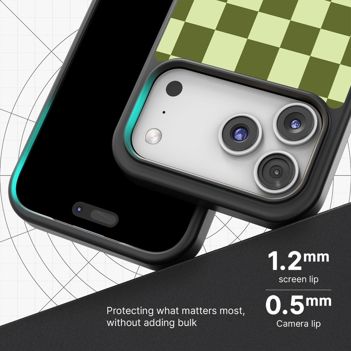 Olive Meadow slim iPhone 17 Pro phone case