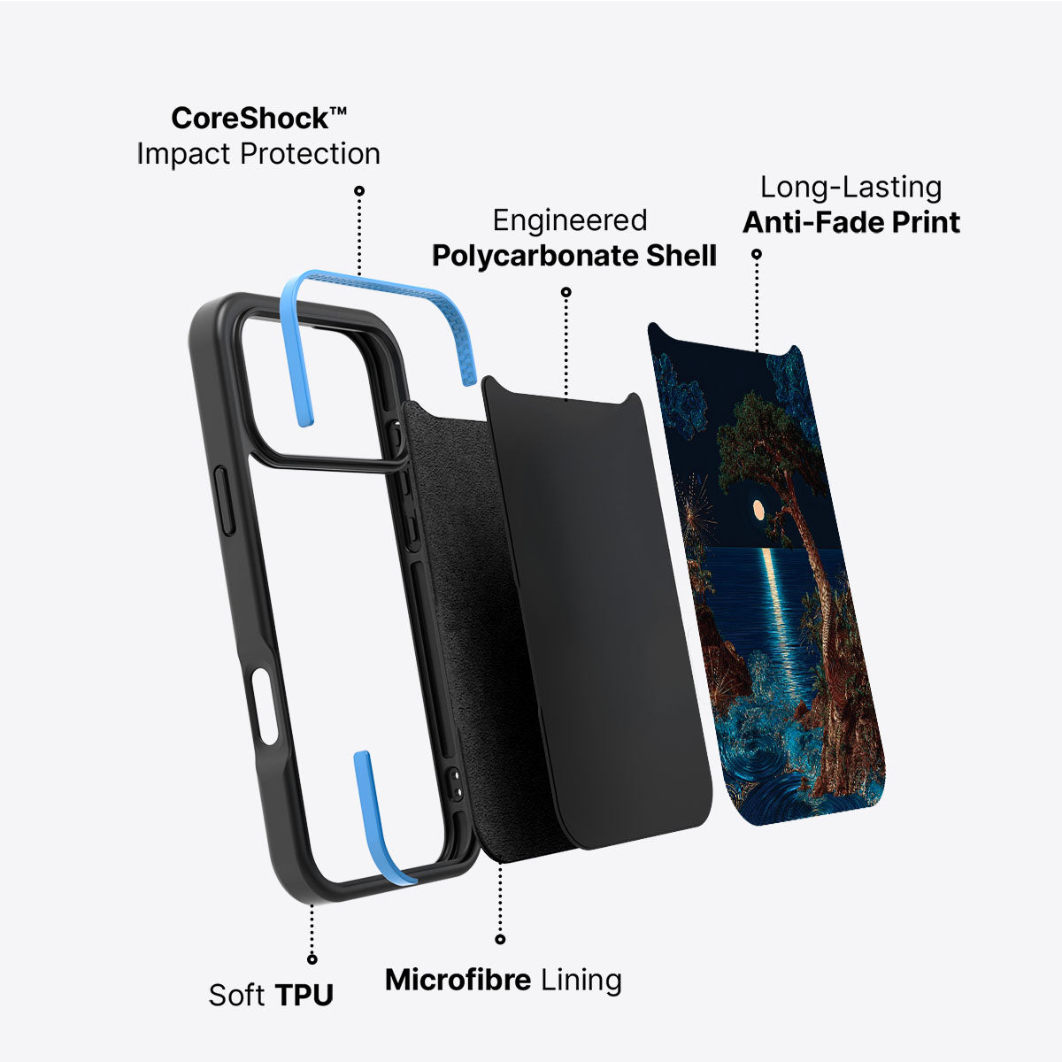 Quiet Moon - iPhone 17 Pro Case #case type_core (non magsafe)