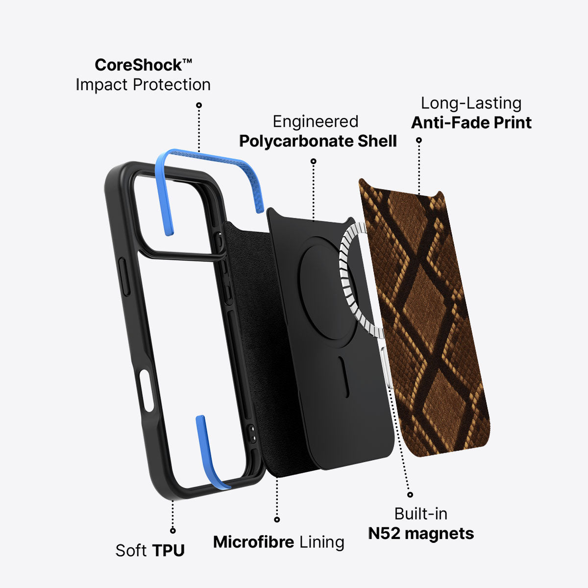 Sepia Snake - iPhone 17 Pro Case #case type_core (magsafe)