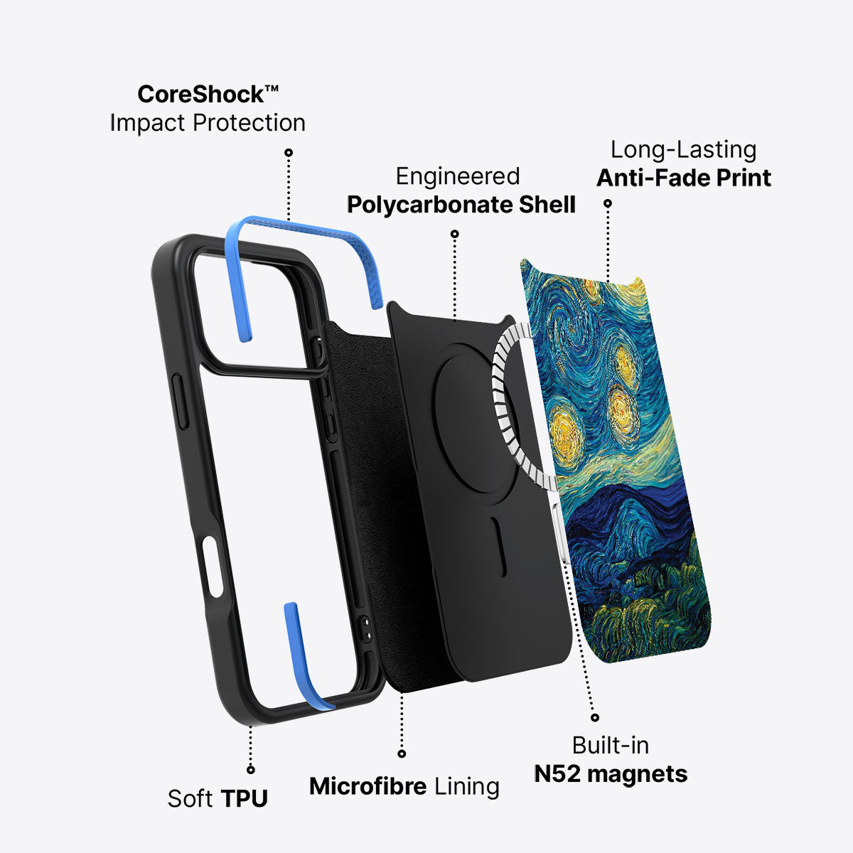 Astral Waves - iPhone 17 Pro Max Case #case type_core (magsafe)