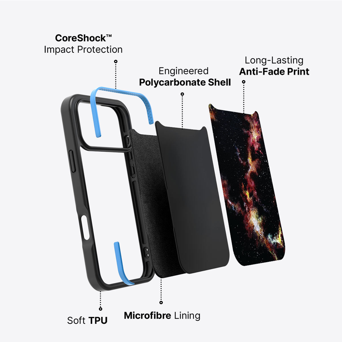 Cosmic Flare - iPhone 17 Pro Max Case #case type_core (non magsafe)