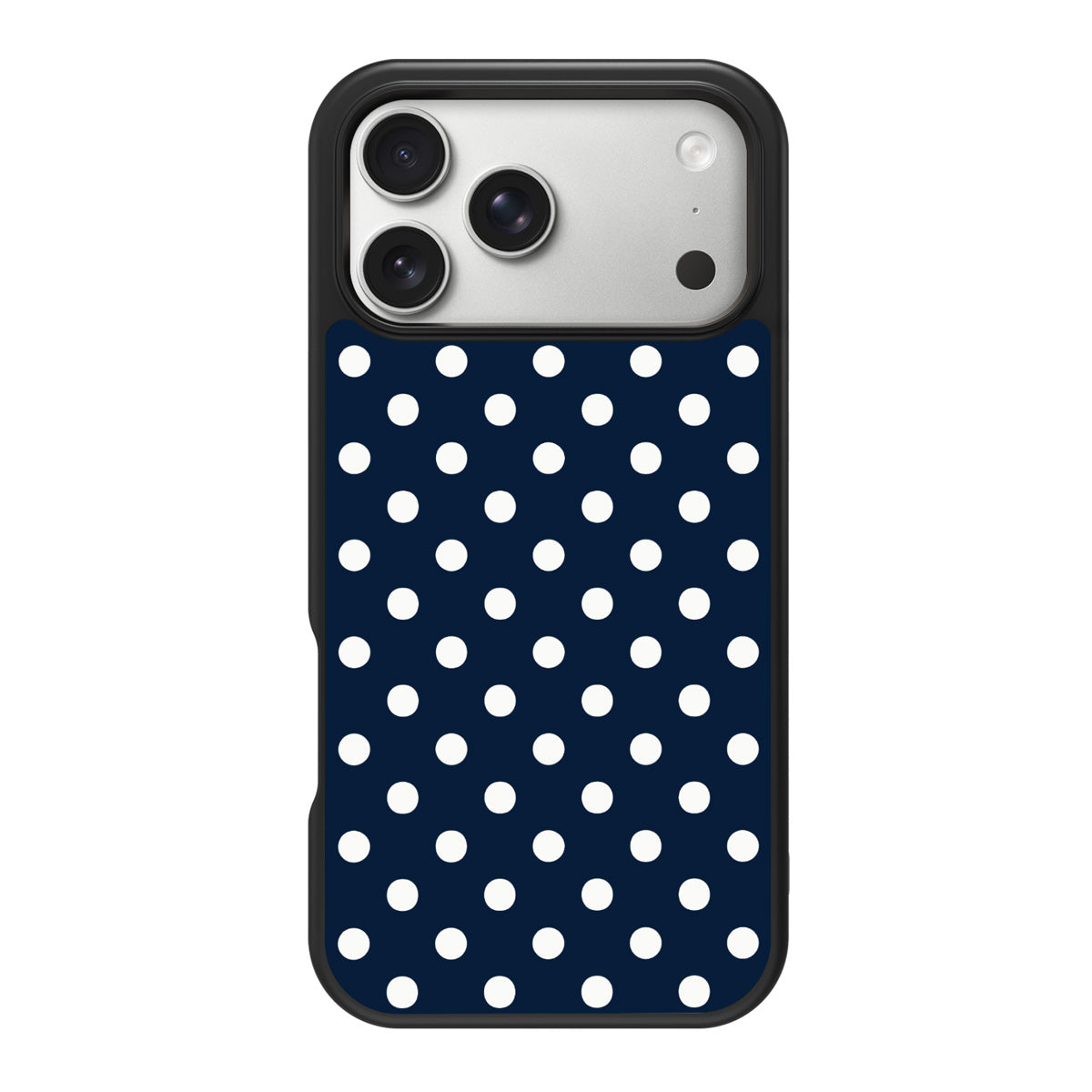 Navy Polka Dot iPhone 17 Pro Max Case – Deep Sea | MagSafe