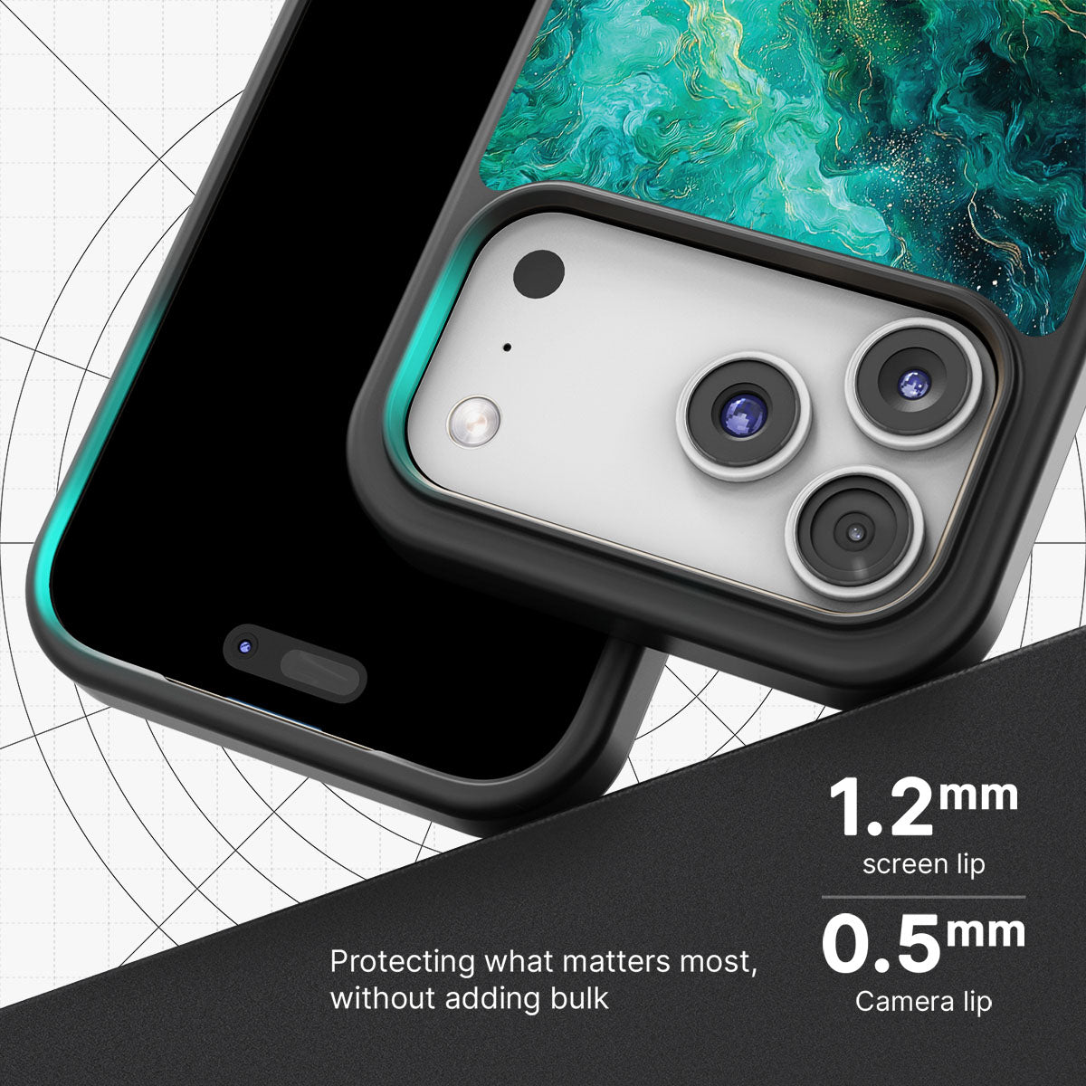 Emerald Storm slim iPhone 17 Pro Max phone case