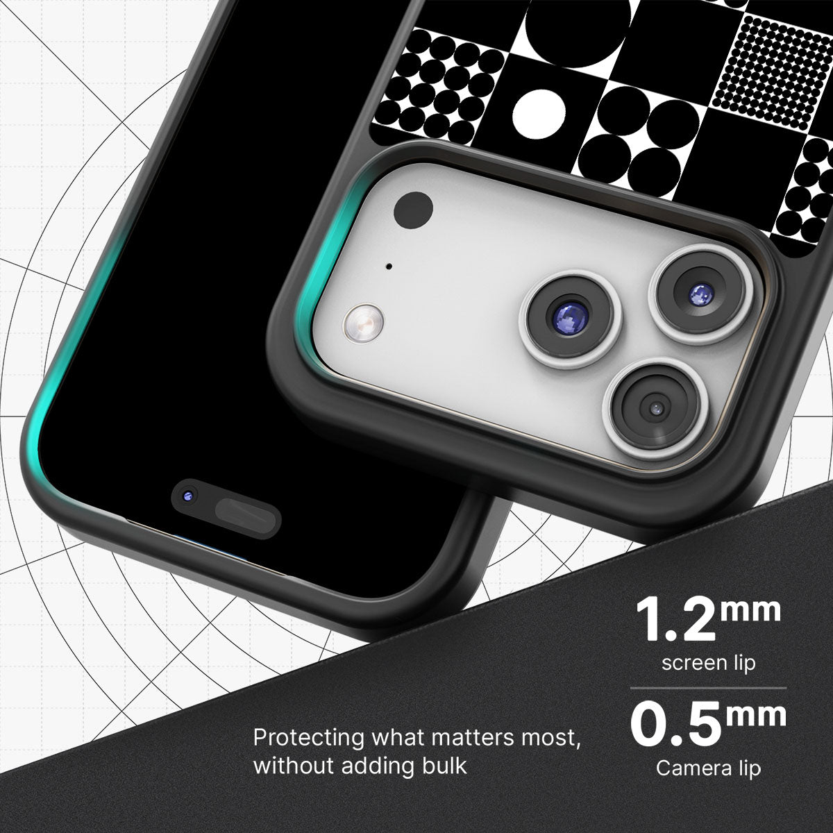 Grid and Orb - iPhone 17 Pro Max Case #case type_core (magsafe), #case type_core (non magsafe)