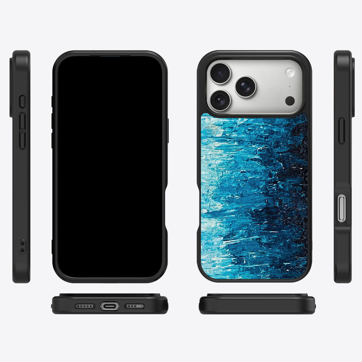 Indigo Impasto - iPhone 17 Pro Max Case #case type_core (magsafe), #case type_core (non magsafe)