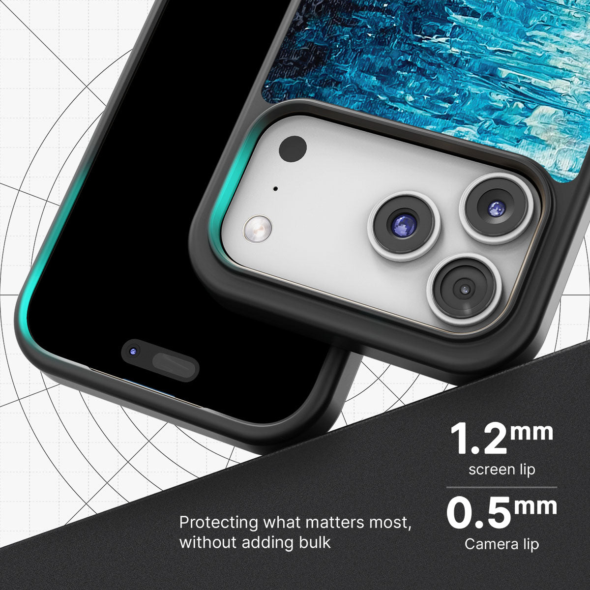 Indigo Impasto - iPhone 17 Pro Max Case #case type_core (magsafe), #case type_core (non magsafe)