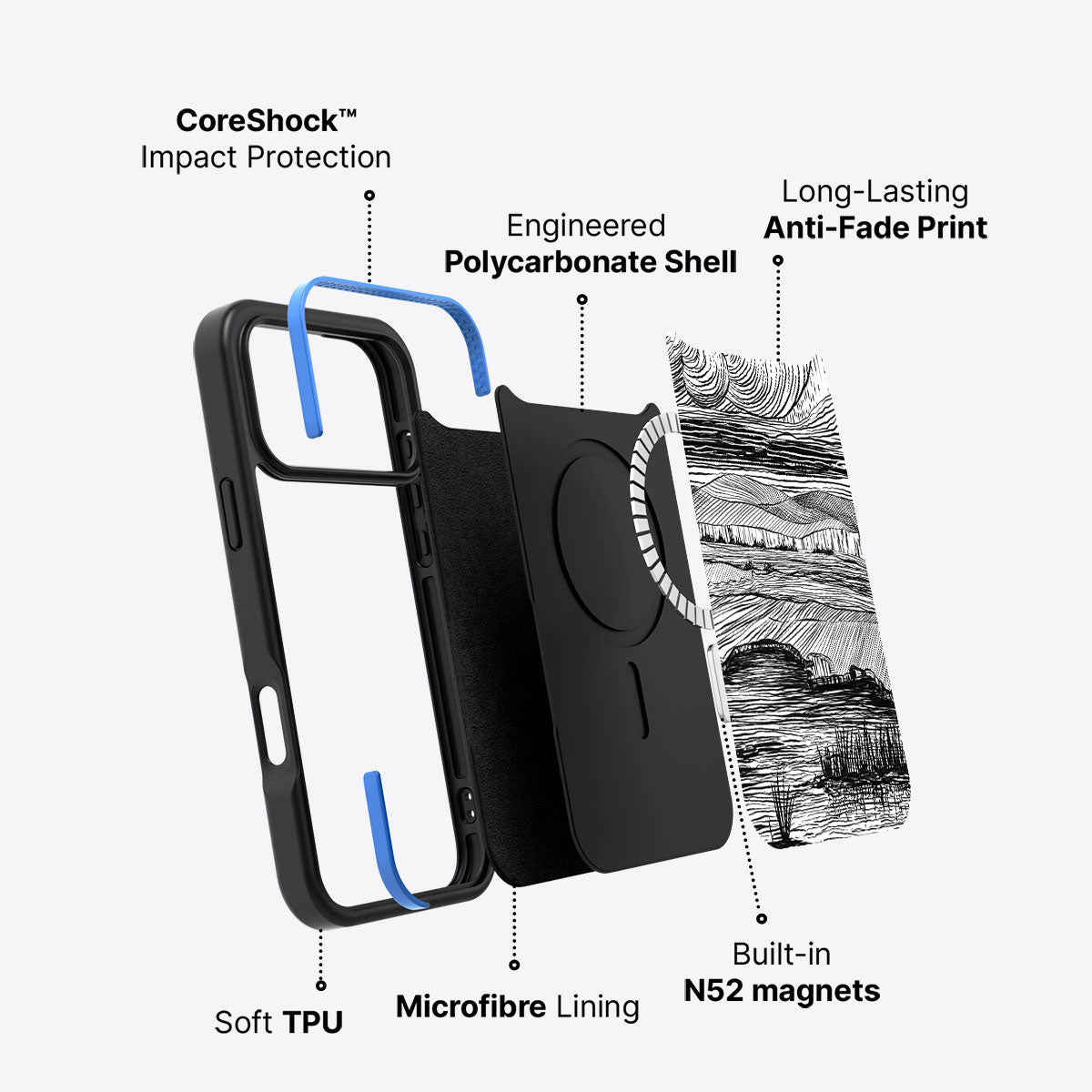 Linear Landscape - iPhone 17 Pro Max Case #case type_core (magsafe)