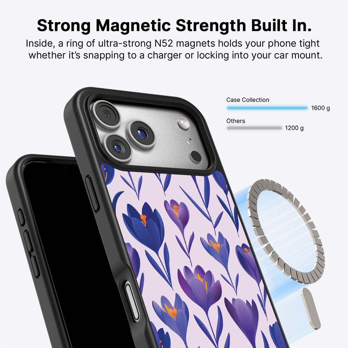 Midnight Crocus - iPhone 17 Pro Max Case #case type_core (magsafe)