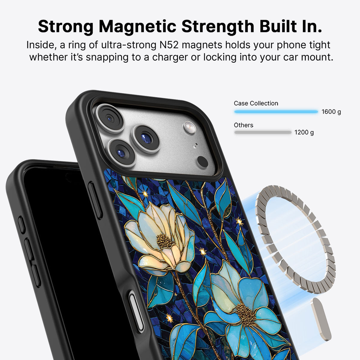 iPhone 17 Pro Max Case with MagSafe – Midnight Magnolia